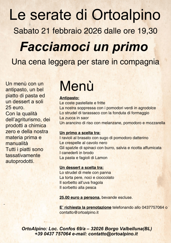 sabato 21 febbraio primi